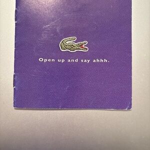 LACOSTE Brand History 6 Page BOOKLET